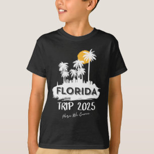 Camiseta Viagem de praia em Miami Flórida 2025, aqui vamos