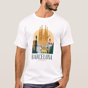 Camiseta viagem de presente de Barcelona Espanha de Espanho
