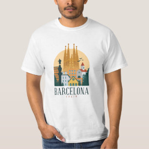 Camiseta viagem de presente de Barcelona Espanha de Espanho