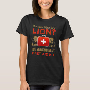 Camiseta Viagem de Safari Leão Explorando a África
