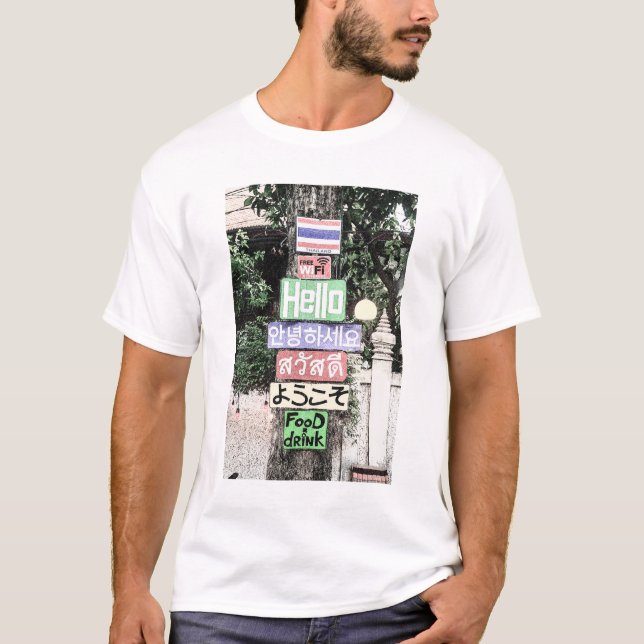 Camiseta Viagem de Sinais Alô da Tailândia (Frente)
