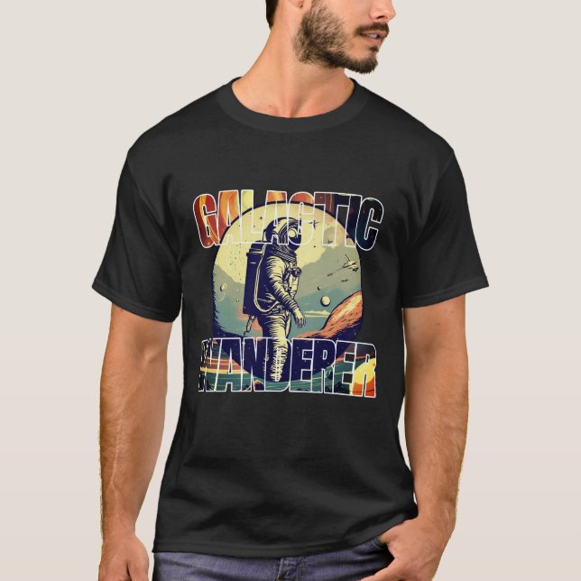 Camiseta Viagem de T-Shirt Galáctico Wanderer Space (Frente)
