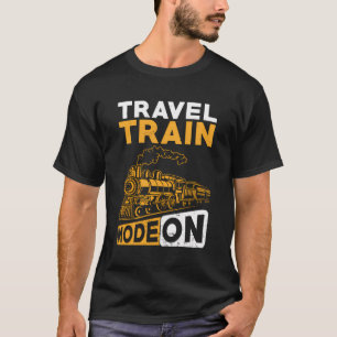Camiseta Viagem de Trem Ferrovia Modo Trem Ativado
