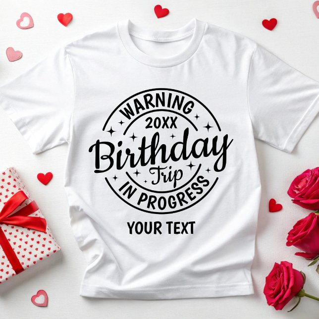 Camiseta Viagem de viagem de aniversário do 10º 20 de 40º 5 (Criador carregado)