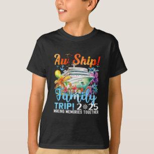Camiseta Viagem Divertida da Família do Navio 2025 Verão Co