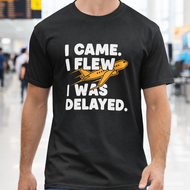 Camiseta Viagem Divertida e Atraso de Voo (Criador carregado)