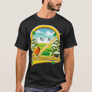 Camiseta viagem do alfabeto suiça