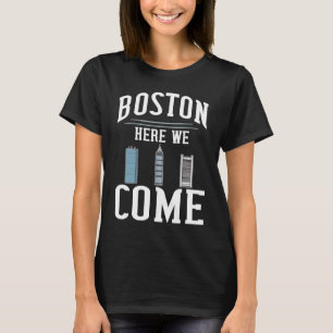 Camiseta Viagem do Mapa da Cidade de Boston Massachusetts