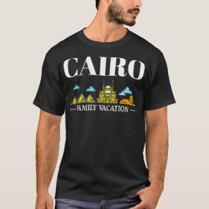 Camiseta Viagem do Mapa da Cidade do Cairo Egito Trip Skyli
