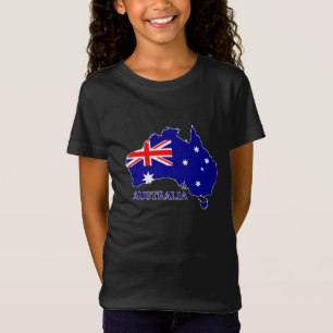 Camiseta Viagem do Mapa de Sinalizador Australiano