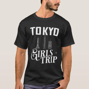 Camiseta Viagem do Mapa Skyline Trip. Cidade de Tóquio Japã