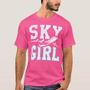 Camiseta Viagem do Piloto de Atendedor de Voo da Sky Girl