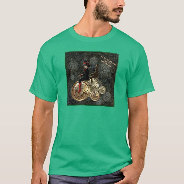 Camiseta Viagem do tempo do Steampunk, peido do relógio (Frente)