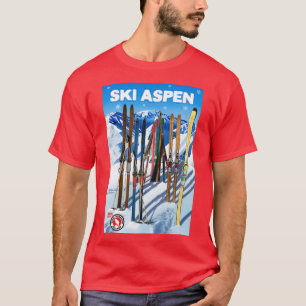 Camiseta Viagem do VintageStyle Ski Aspen