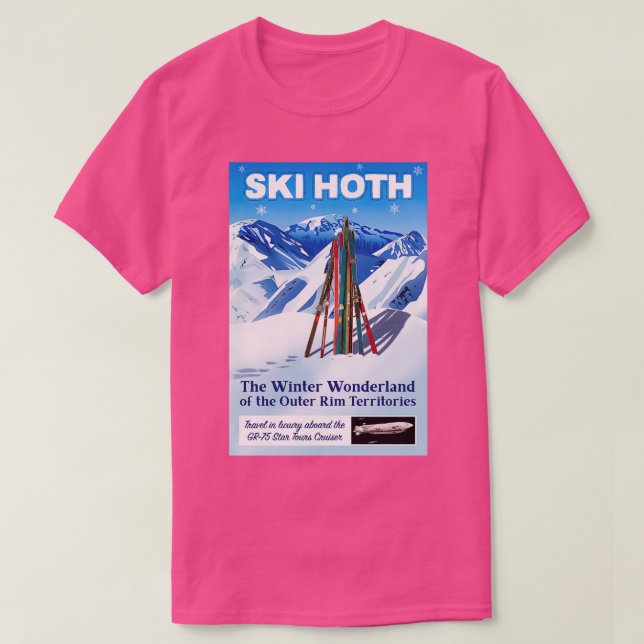 Camiseta Viagem do VintageStyle Ski Hoth (Frente do Design)