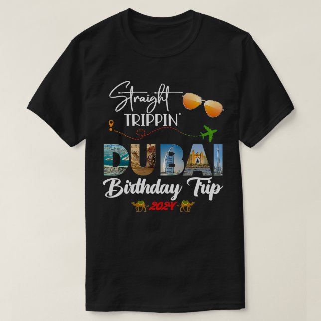 Camiseta Viagem dos Emirados Árabes de Dubai (Frente do Design)