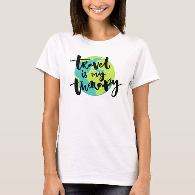 Camiseta Viagem é minha terapia (Frente)