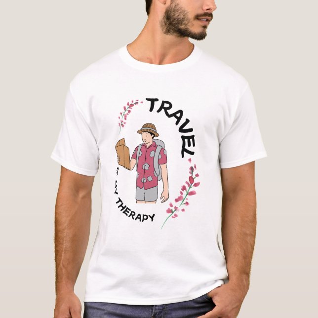 Camiseta viagem é minha terapia (Frente)
