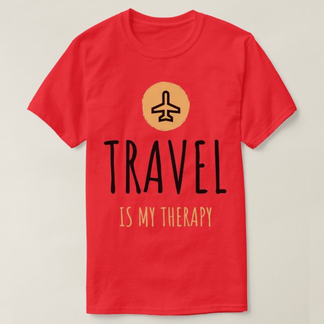 Camiseta Viagem é minha terapia (Frente do Design)