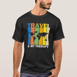 Camiseta Viagem é minha terapia, viajando engraçado