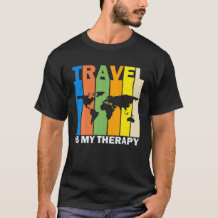 Camiseta Viagem é minha terapia, viajando engraçado