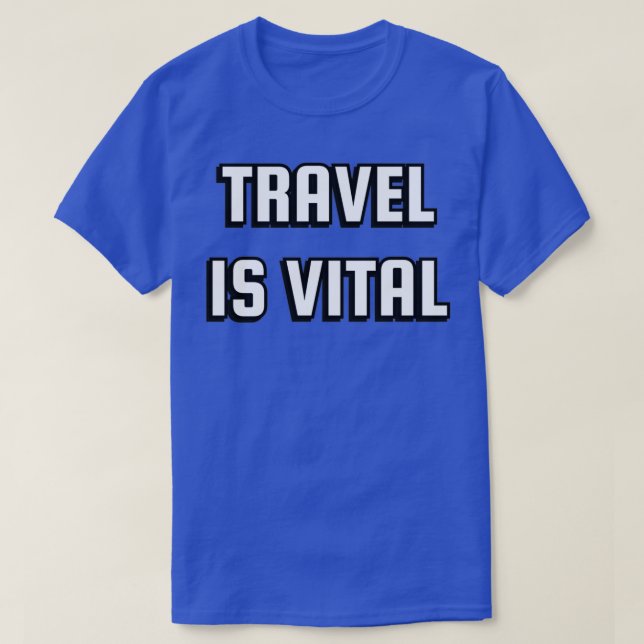 Camiseta Viagem é vital viagem é minha terapia (Frente do Design)