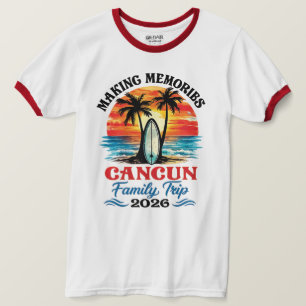 Camiseta Viagem em Família ao Cancun Vintage 2026