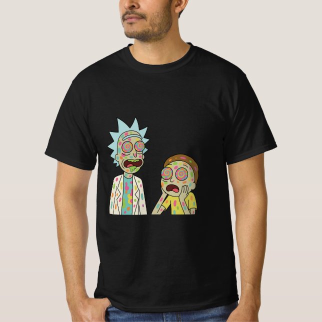 Camiseta Viagem Eufórica de rick e Morty (Frente)