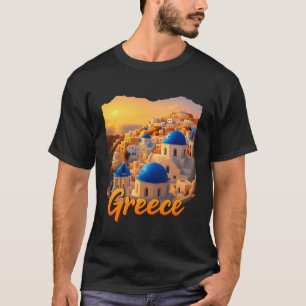 Camiseta Viagem Europa Grécia Atenas Santorini Creta Grego
