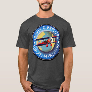 Camiseta Viagem Explorar as Férias Europeias
