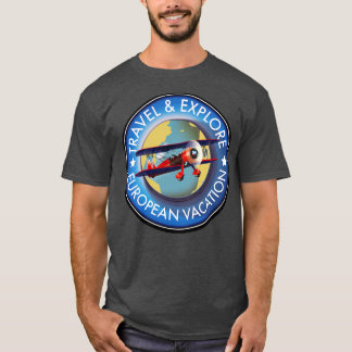 Camiseta Viagem Explorar as Férias Europeias