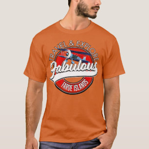 Camiseta viagem explore as fabulosas Ilhas Faroé