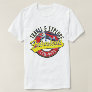 Camiseta Viagem & Explore Camarões Fabuloso logo