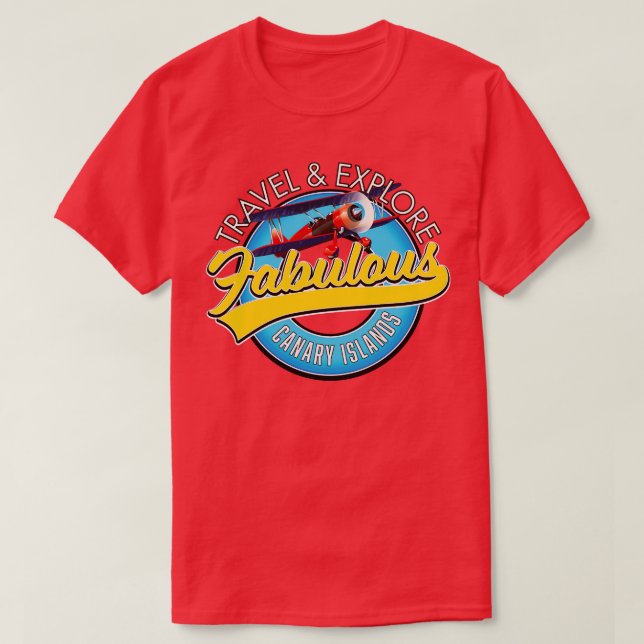 Camiseta Viagem Explore Fabuloso Ilhas Canárias (Frente do Design)