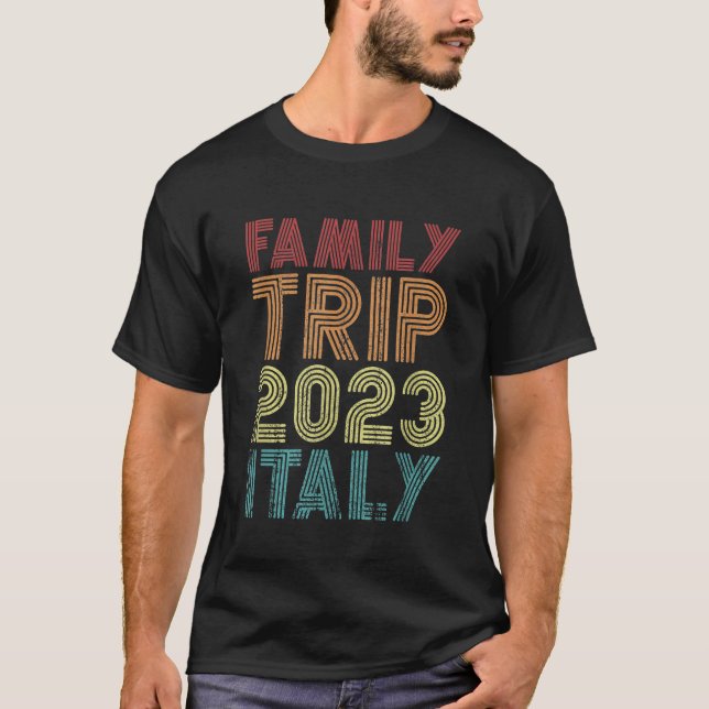 Camiseta Viagem Familiar 2023 Itália Férias Correspondentes (Frente)