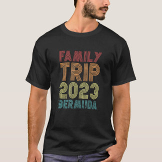 Camiseta Viagem Familiar 2023 Retrô V de Vaga das Bermudas