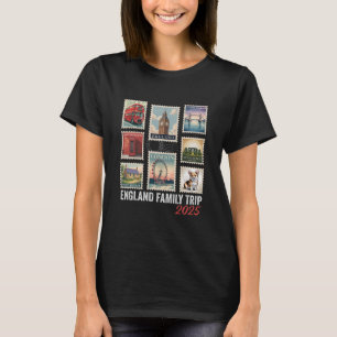 Camiseta Viagem Familiar à Inglaterra 2025 Selo Postal Lond