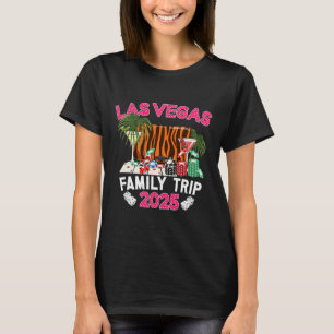 Camiseta Viagem Familiar de Las Vegas 2025 Férias Familiare