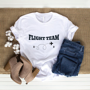 Camiseta Viagem Férias Família Vôo Preto Equipe Avião