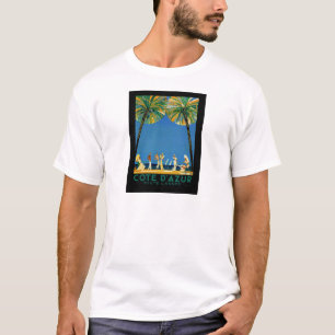 Camiseta Viagem francês Vintage Cote D'Azur