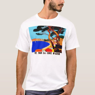 Camiseta Viagem francês Vintage Cote D'Azur