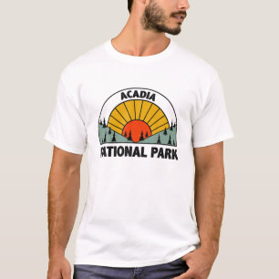 Camiseta Viagem Gráfico Retroativo Amantes Vintage Acadia N