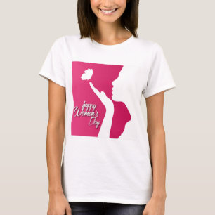 Camiseta Viagem internacional da mulher feliz d