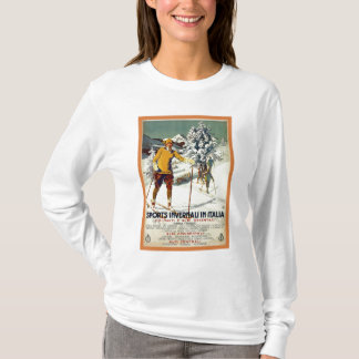 Camiseta Viagem italiano do anúncio dos esportes de inverno