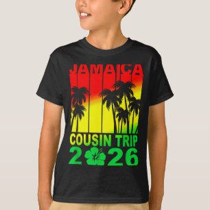 Camiseta Viagem Jamaica 2026 Viagem de Primo Reunião de Fam