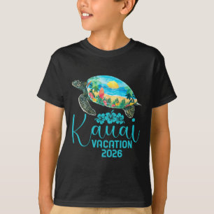 Camiseta Viagem Kauai Havaí 2026 Tartaruga Marinha Férias d
