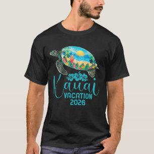Camiseta Viagem Kauai Havaí 2026 Tartaruga Marinha Férias d
