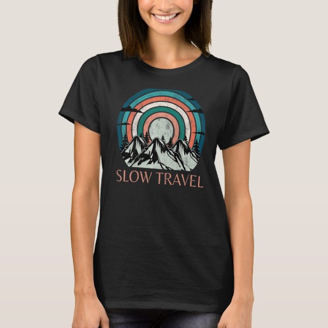 Camiseta Viagem Lenta no Exterior (Frente)