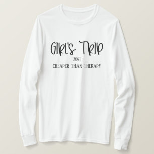 Camiseta Viagem mais barata do que terapia divertida