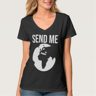 Camiseta Viagem Missionária ENVIE-ME Missionário Cristão